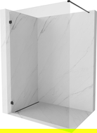 Mexen Lunar dušo sienelė Walk-in kairė 70 x 200 cm, skaidri 8 mm, juoda - 830-070-000-70-00-L