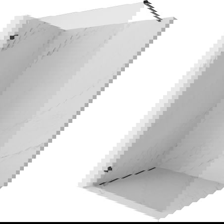 Mexen Lunar dušo sienelė Walk-in kairė 140 x 200 cm, permatoma 8 mm, juoda - 830-140-000-70-00-L