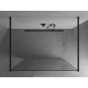 Mexen Kioto laisvai stovinti dušo siena 130 x 200 cm, permatoma 8 mm, juoda - 800-130-002-70-00