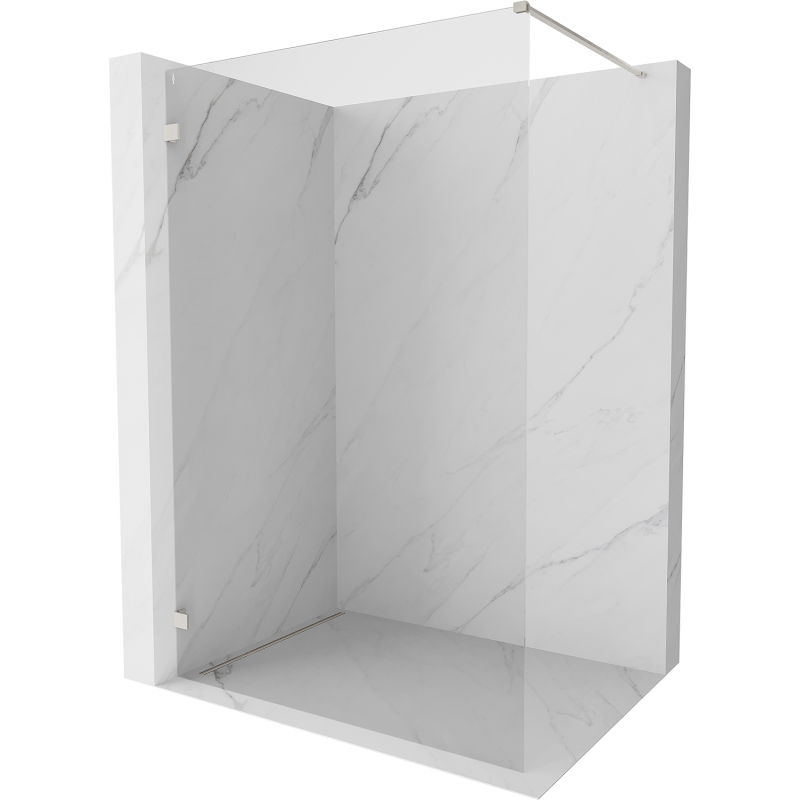 Mexen Lunar dušo sienelė Walk-in kairė 70 x 200 cm, skaidri 8 mm, šepečiu valytas nikelis - 830-070-000-97-00-L