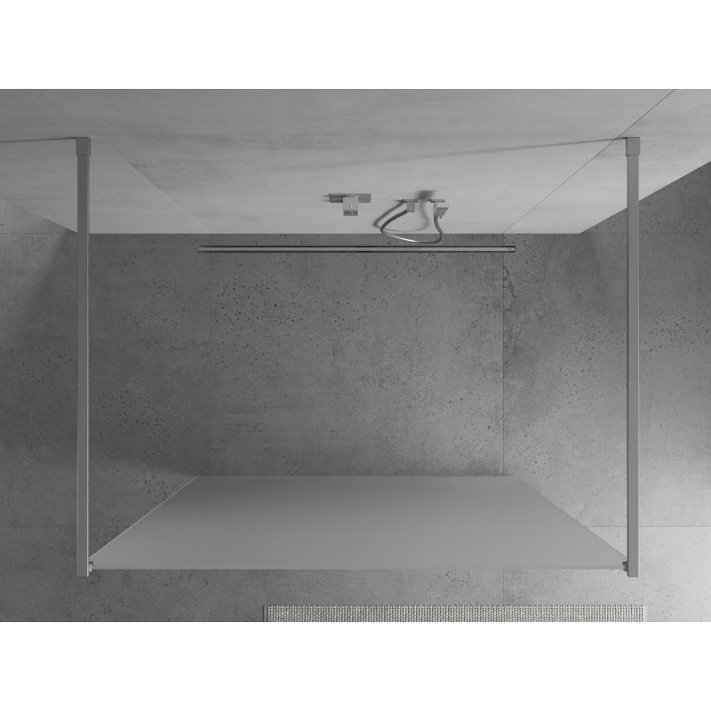 Mexen Kioto laisvai pastatoma dušo sienelė 100 x 200 cm, matinis 8 mm, chromas - 800-100-002-01-30