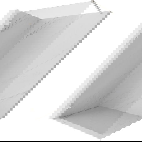 Mexen Lunar dušo sienelė Walk-in kairė 150 x 200 cm, permatomas 8 mm, šepečiu nikeliuotas - 830-150-000-97-00-L