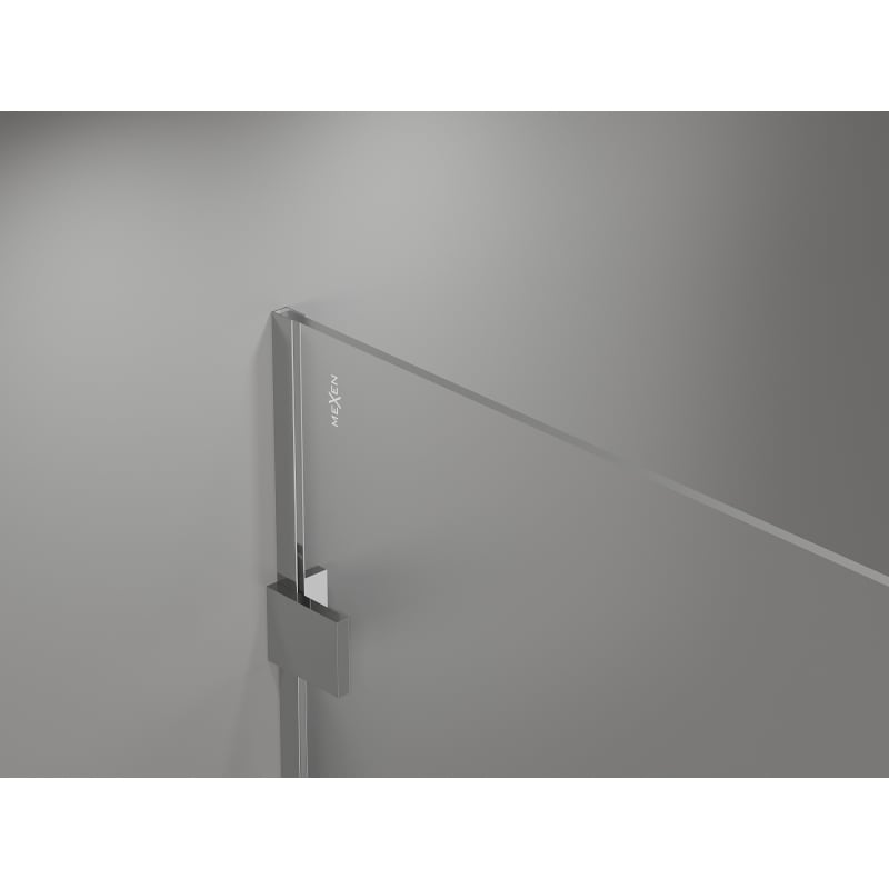Mexen Lunar dušo sienelė Walk-in dešinė 160 x 200 cm, permatoma 8 mm, chromas - 830-160-000-01-00-P