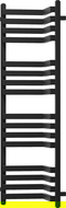 Mexen Loop vonios kambario radiatorius 1250 x 375 mm, 666 W, juodas - W129-1250-350-00-70