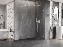 Mexen Lunar dušo sienelė Walk-in dešinė 70 x 200 cm, permatoma 8 mm, balta - 830-070-000-20-00-P