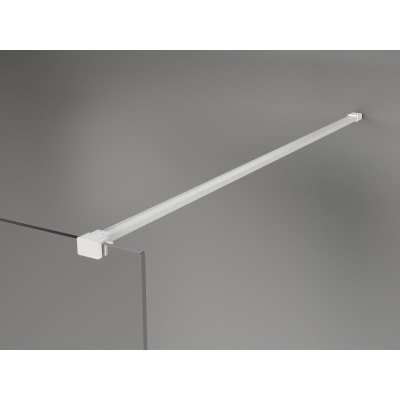 Mexen Lunar dušo siena Walk-in dešinė 130 x 200 cm, skaidri 8 mm, balta - 830-130-000-20-00-P