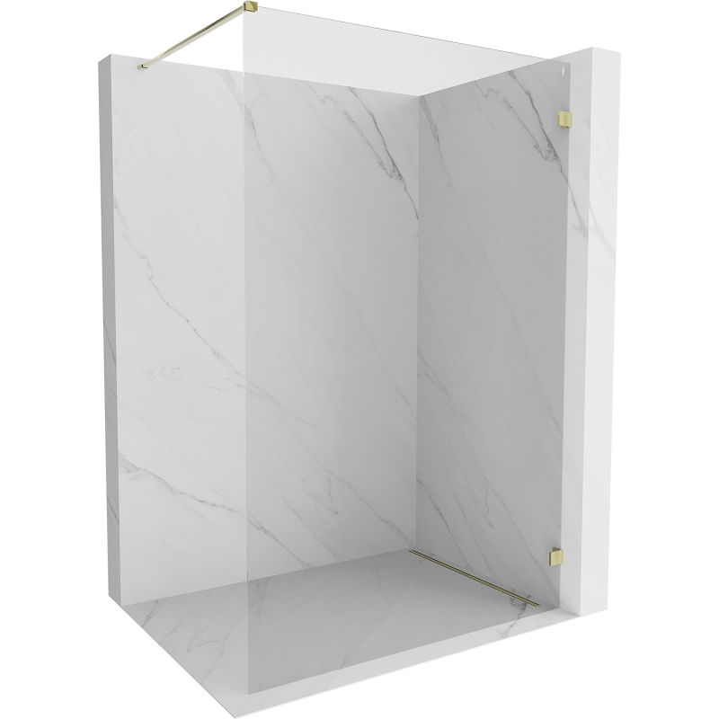 Mexen Lunar dušo sienelė Walk-in dešinės pusės 150 x 200 cm, permatoma 8 mm, auksinė - 830-150-000-50-00-P