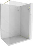 Mexen Lunar dušo siena Walk-in dešinė 130 x 200 cm, skaidri 8 mm, auksinė matinė - 830-130-000-55-00-P