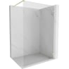 Mexen Lunar dušo siena Walk-in dešinė 140 x 200 cm, skaidri 8 mm, šlifuotas auksas - 830-140-000-55-00-P