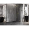 Mexen Lunar dušo siena Walk-in dešinė 140 x 200 cm, skaidri 8 mm, šlifuotas auksas - 830-140-000-55-00-P