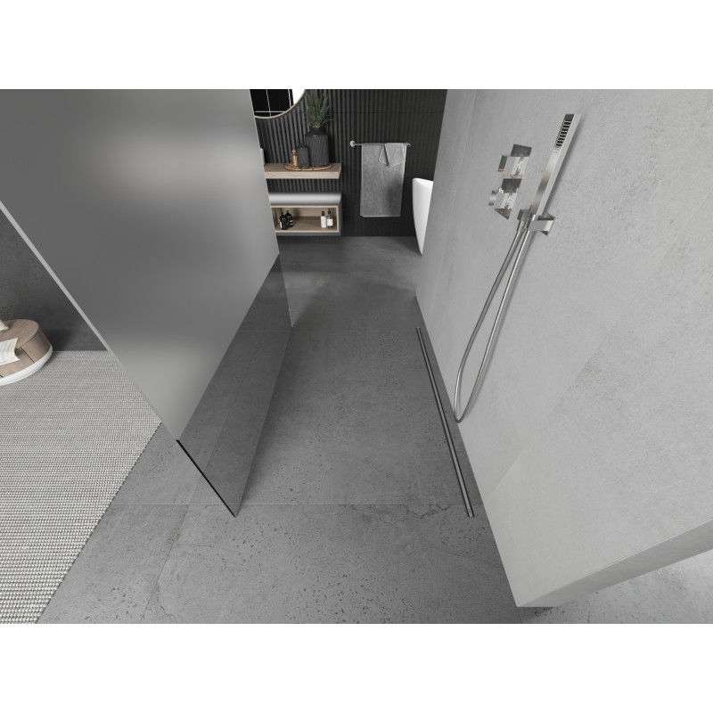 Mexen Kioto freestanding dušo siena 100 x 200 cm, skaidri/šerkšna 8 mm, chromas - 800-100-002-01-35