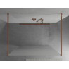 Mexen Kioto laisvai stovinti dušo sienelė 120 x 200 cm, matinė 8 mm, rožinis auksas - 800-120-002-60-30
