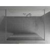 Mexen Kioto laisvai pastatoma dušo sienelė 110 x 200 cm, permatoma/matinė 8 mm, chromas - 800-110-002-01-35