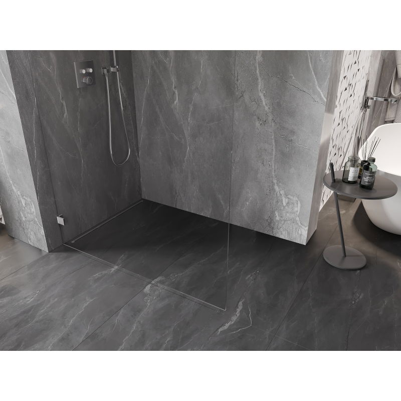 Mexen Lunar L dušo sienelė Walk-in kairė 80 x 200 cm, permatoma 8 mm, chromas - 830L-080-000-01-00-L