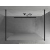 Mexen Kioto laisvai stovinti dušo sienelė 100 x 200 cm, Šerkšnas 8 mm, juoda - 800-100-002-70-30