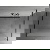 Mexen Kioto pastatoma dušo sienelė 100 x 200 cm, Šerkšnas 8 mm, Juoda - 800-100-002-70-30