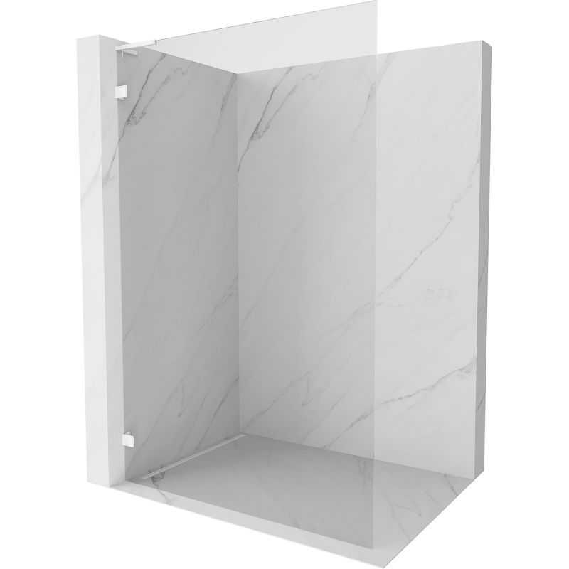Mexen Lunar L dušo sienelė Walk-in kairė 70 x 200 cm, skaidri 8 mm, balta - 830L-070-000-20-00-L