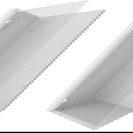 Mexen Lunar L dušo sienelė Walk-in kairė 80 x 200 cm, skaidri 8 mm, balta - 830L-080-000-20-00-L