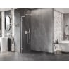 Mexen Lunar L dušo sienelė Walk-in kairė 100 x 200 cm, skaidri 8 mm, balta - 830L-100-000-20-00-L