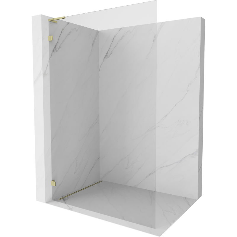 Mexen Lunar L dušo sienelė Walk-in kairė 100 x 200 cm, skaidri 8 mm, auksinė - 830L-100-000-50-00-L