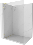 Mexen Lunar L dušo sienelė Walk-in kairėje 60 x 200 cm, permatomas 8 mm, auksinė matinė - 830L-060-000-55-00-L