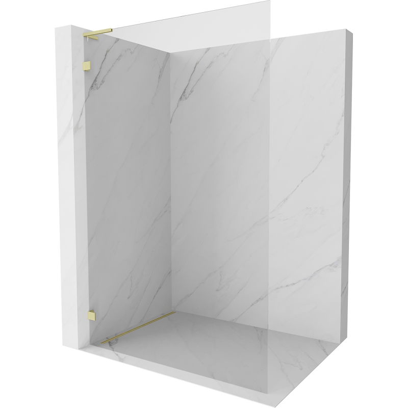 Mexen Lunar L dušo siena Walk-in kairė 90 x 200 cm, skaidri 8 mm, auksinė šlifuota - 830L-090-000-55-00-L