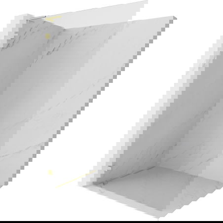 Mexen Lunar L dušo sienelė Walk-in kairė 110 x 200 cm, skaidrus 8 mm, auksinis šukuotas - 830L-110-000-55-00-L