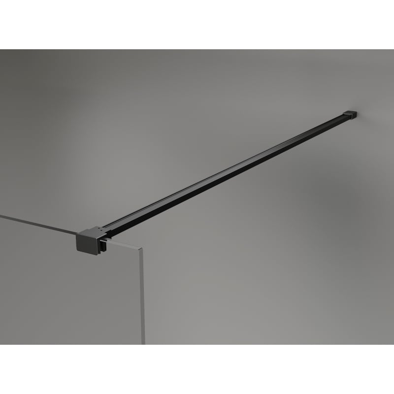 Mexen Lunar dušo sienelė Walk-in dešinė, 80 x 200 cm, skaidri 8 mm, juoda - 830-080-000-70-00-P