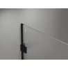 Mexen Lunar dušo sienelė Walk-in dešinė 120 x 200 cm, permatoma 8 mm, juoda - 830-120-000-70-00-P
