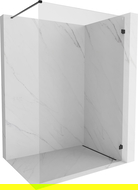 Mexen Lunar dušo sienelė Walk-in dešinė 140 x 200 cm, skaidri 8 mm, juoda - 830-140-000-70-00-P