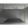 Mexen Kioto laisvai stovinti dušo sienelė 100 x 200 cm, grafitas 8 mm, auksinė - 800-100-002-50-40