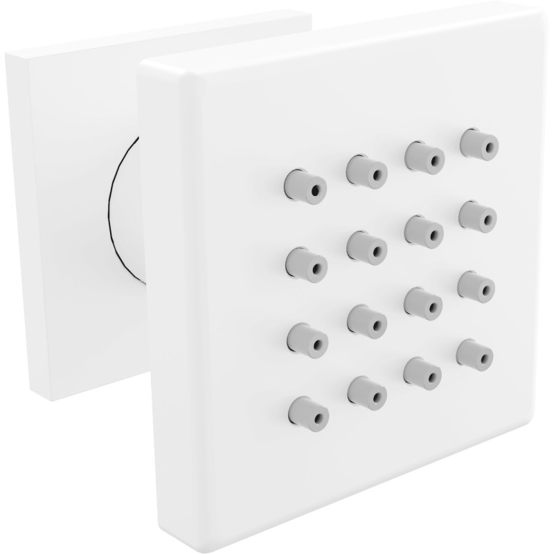 Mexen Cube šoninis sieninis purkštukas, baltas - 79360-20