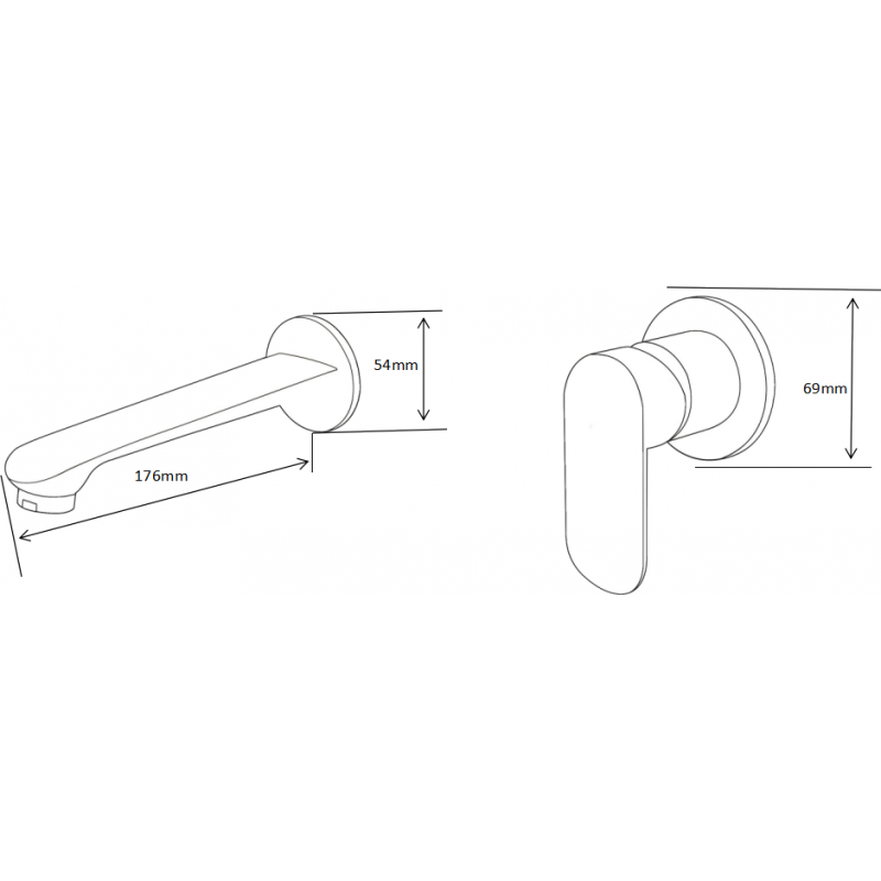 Mexen Dox potinkinė praustuvo baterija, chromas - 75215-00