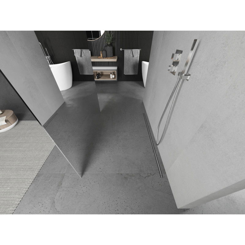 Mexen Kioto laisvai stovinti dušo siena 100 x 200 cm, veidrodis 8 mm, chromas - 800-100-002-01-50