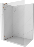Mexen Lunar L dušo sienelė Walk-in kairė 100 x 200 cm, skaidri 8 mm, rožinis auksas - 830L-100-000-60-00-L