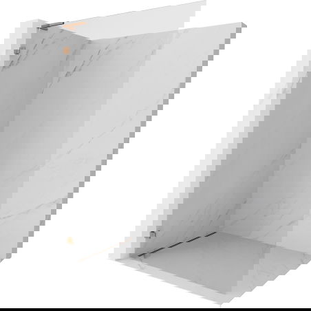 Mexen Lunar L dušo siena Walk-in kairė 110 x 200 cm, skaidri 8 mm, rožinis auksas - 830L-110-000-60-00-L