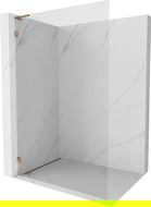 Mexen Lunar L dušų sienelė Walk-in kairė 110 x 200 cm, skaidri 8 mm, rožinis auksas - 830L-110-000-60-00-L