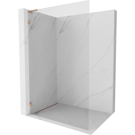 Mexen Lunar L dušo sienelė Walk-in kairė 70 x 200 cm, permatoma 8 mm, šlifuotas varis - 830L-070-000-65-00-L