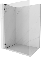 Mexen Lunar L Dušo sienelė Walk-in kairė 80 x 200 cm, permatoma 8 mm, juoda - 830L-080-000-70-00-L