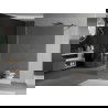 Mexen Kioto laisvai stovinti dušo sienelė 100 x 200 cm, veidrodis 8 mm, juoda - 800-100-002-70-50