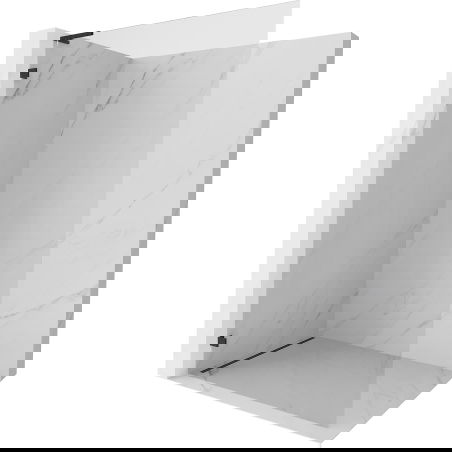 Mexen Lunar L dušo siena Walk-in kairė 90 x 200 cm, permatoma 8 mm, juoda - 830L-090-000-70-00-L