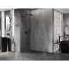 Mexen Lunar L dušų siena Walk-in kairė 110 x 200 cm, skaidri 8 mm, juoda - 830L-110-000-70-00-L