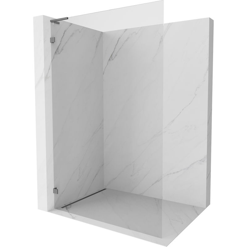 Mexen Lunar L dušo siena Walk-in kairė 120 x 200 cm, skaidri 8 mm, šautuvinio metalo - 830L-120-000-95-00-L