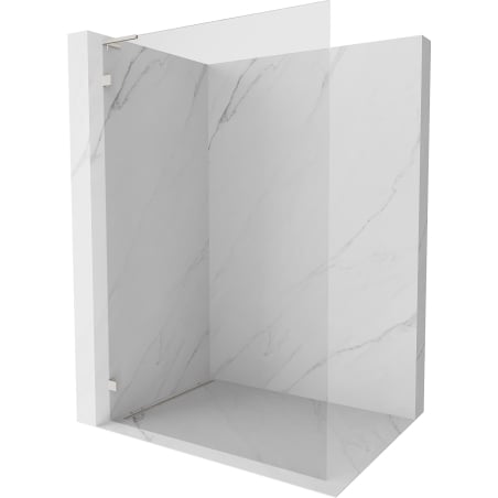 Mexen Lunar L dušo sienelė Walk-in kairė 80 x 200 cm, permatoma 8 mm, šlifuoto nikelio - 830L-080-000-97-00-L