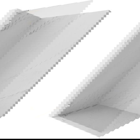 Mexen Lunar L dušo sienelė Walk-in kairė 80 x 200 cm, skaidri 8 mm, šlifuotas nikelis - 830L-080-000-97-00-L