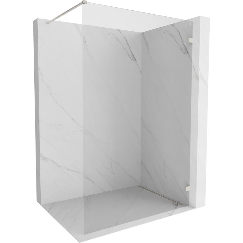 Mexen Lunar dušo sienelė Walk-in dešinė 140 x 200 cm, skaidri 8 mm, šlifuotas nikelis - 830-140-000-97-00-P