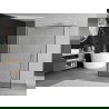 Mexen Kioto laisvai stovinti dušo sienelė 120 x 200 cm, juodas rėmas 8 mm, chromas - 800-120-002-01-70