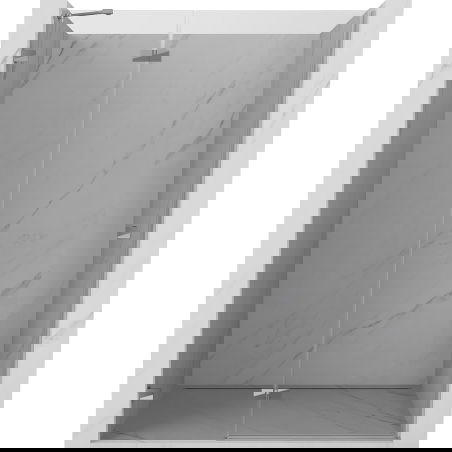 Mexen Lunar kairiosios pusės dušo durys 130 cm, skaidrios, chromas - 834-130-000-01-00-L