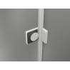 Mexen Lunar kairiosios pusės atveriamos dušo durys 70 cm, skaidrios, baltos - 834-070-000-20-00-L