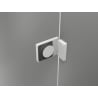 Mexen Lunar kairiosios pusės atveriamos dušo durys 70 cm, skaidrios, baltos - 834-070-000-20-00-L